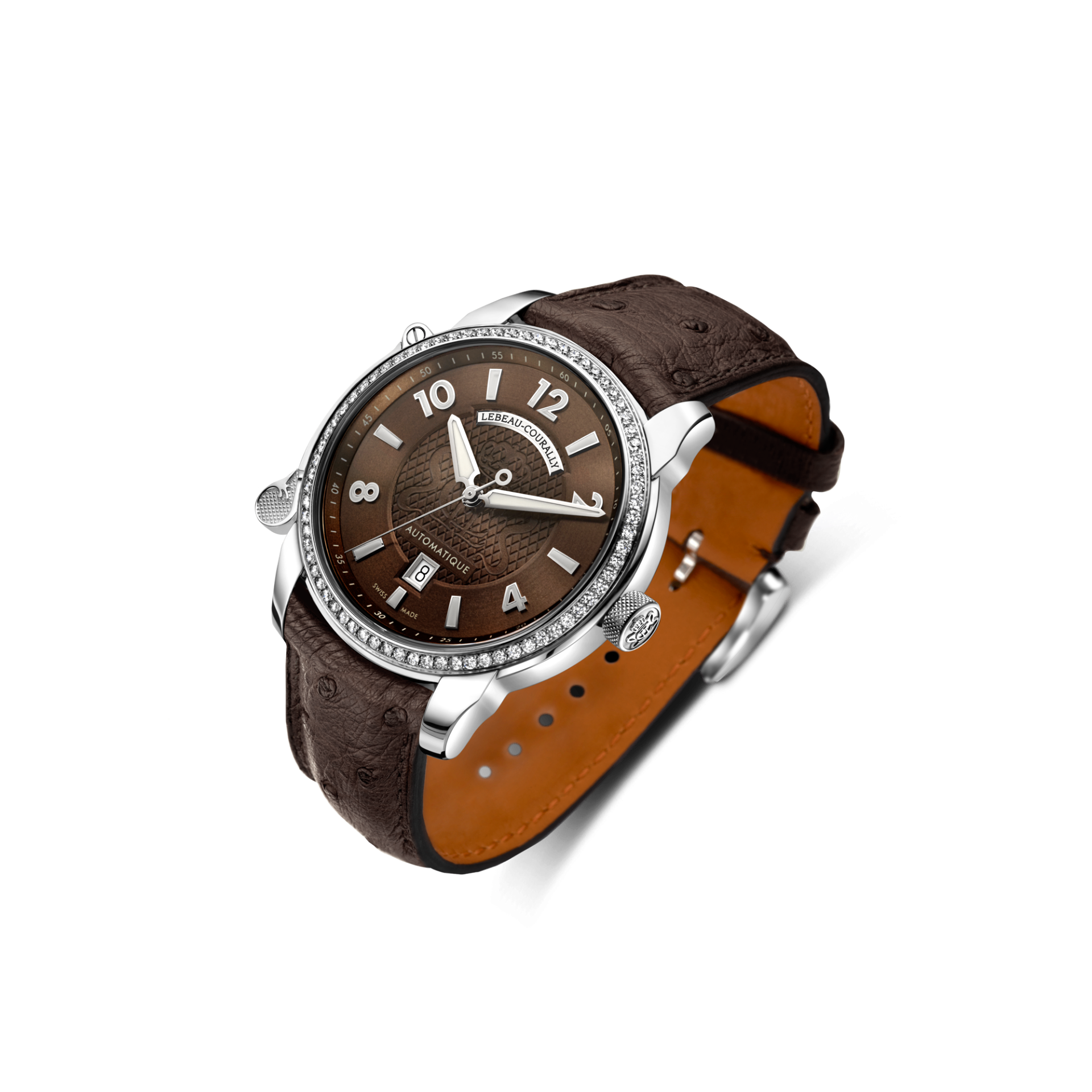 Lebeau Courally Le Dauphin 43 mm Bezel diamant — luxe horloge