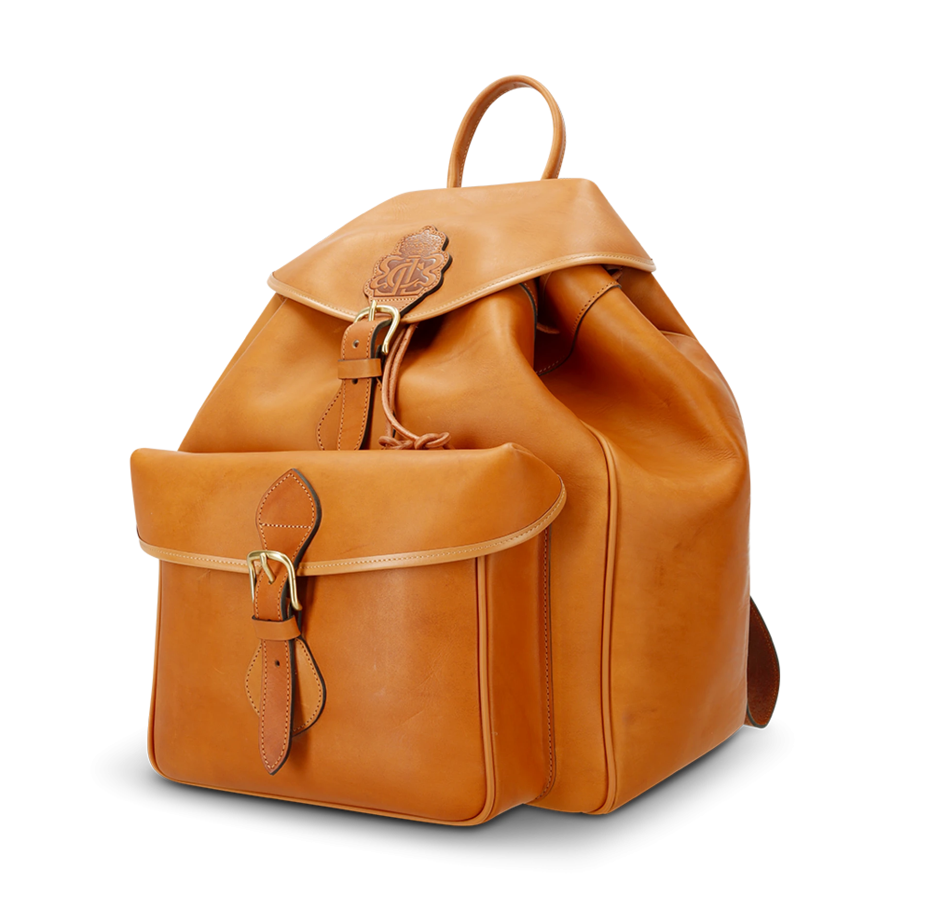 Lebeau Courally Rugzak in camel leer — luxe lederen accessoire, boutique Knokke