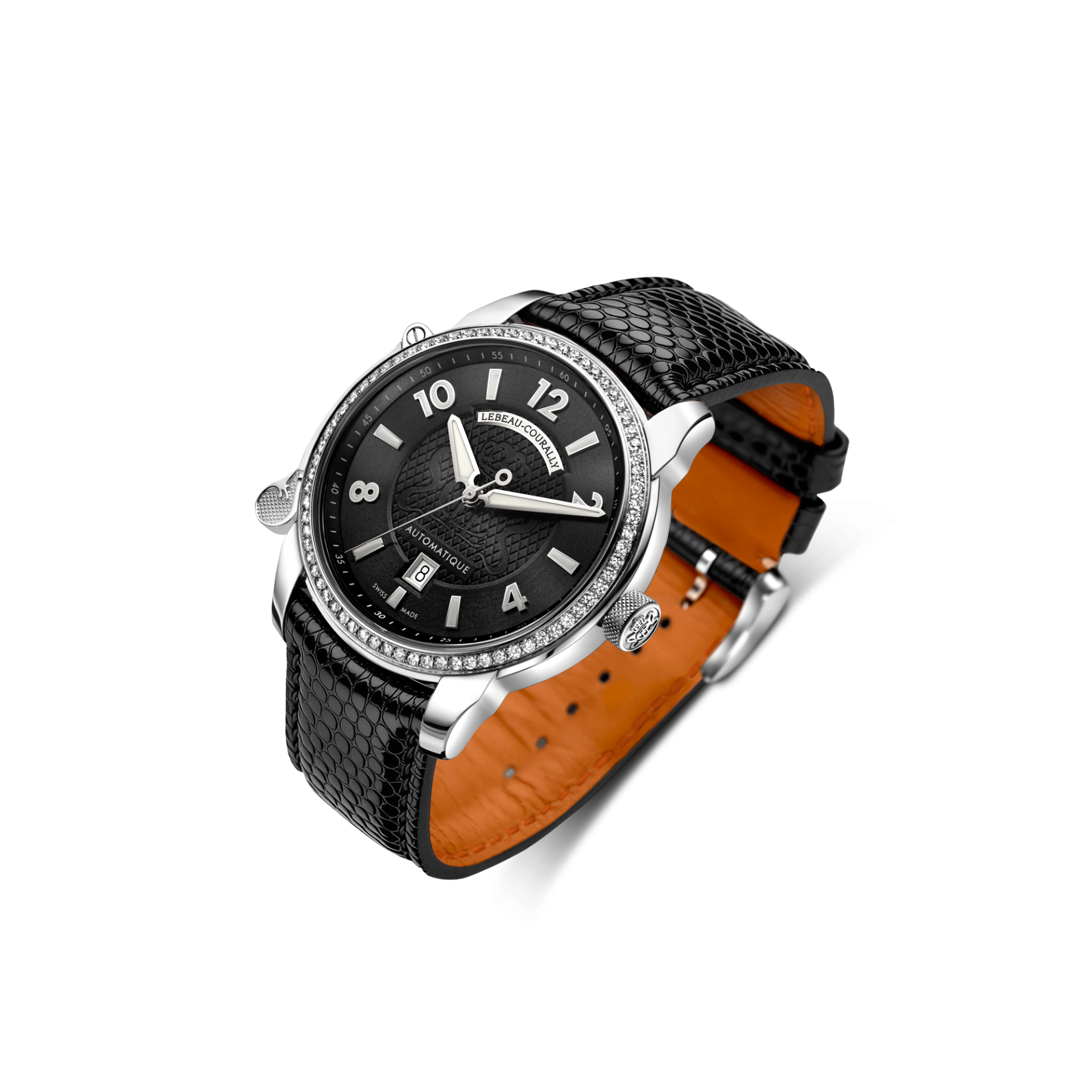 Lebeau Courally Le Dauphin 43 mm Bezel diamant — luxe horloge