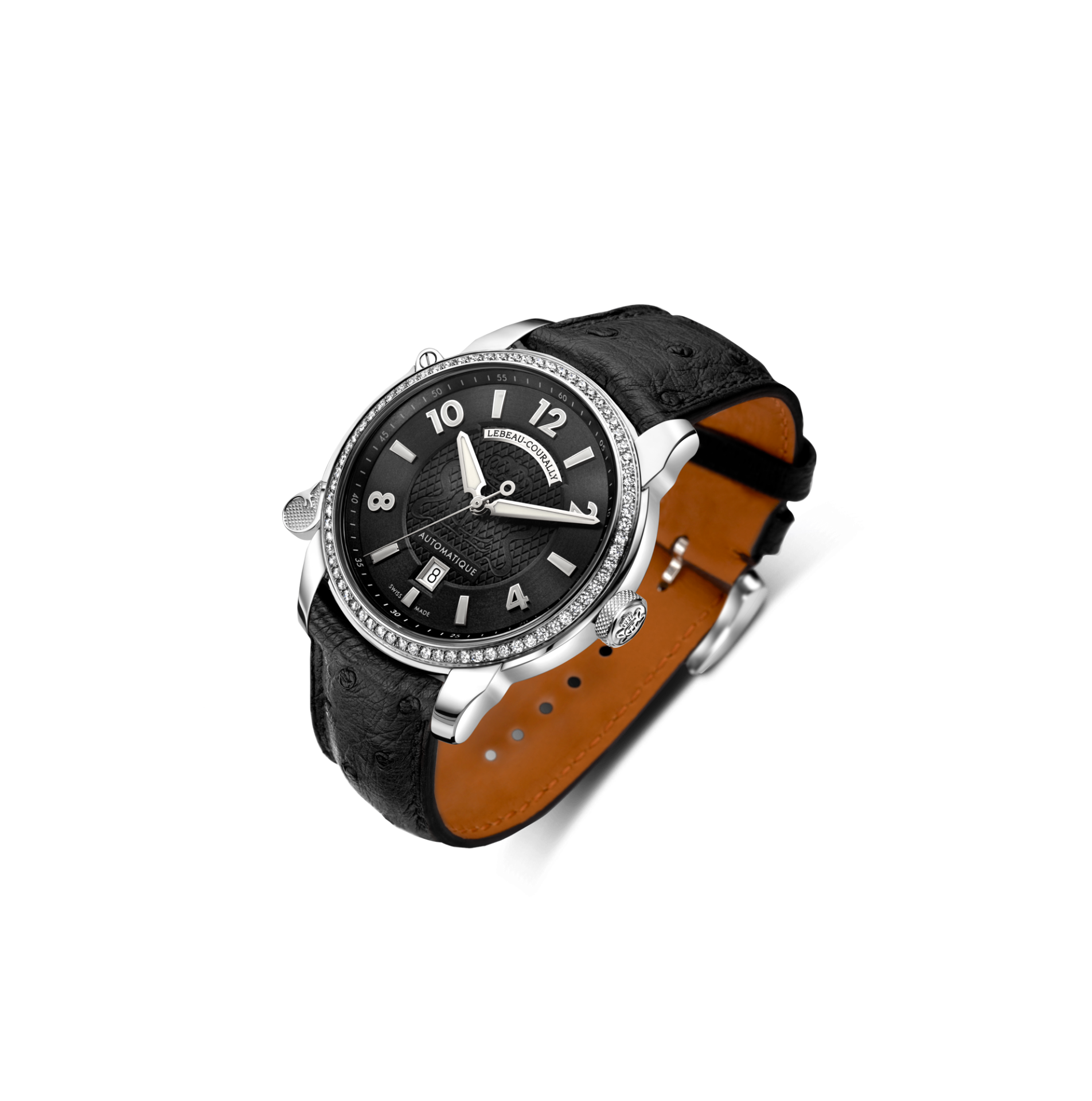 Lebeau Courally Le Dauphin 38 mm Bezel diamant — luxe horloge