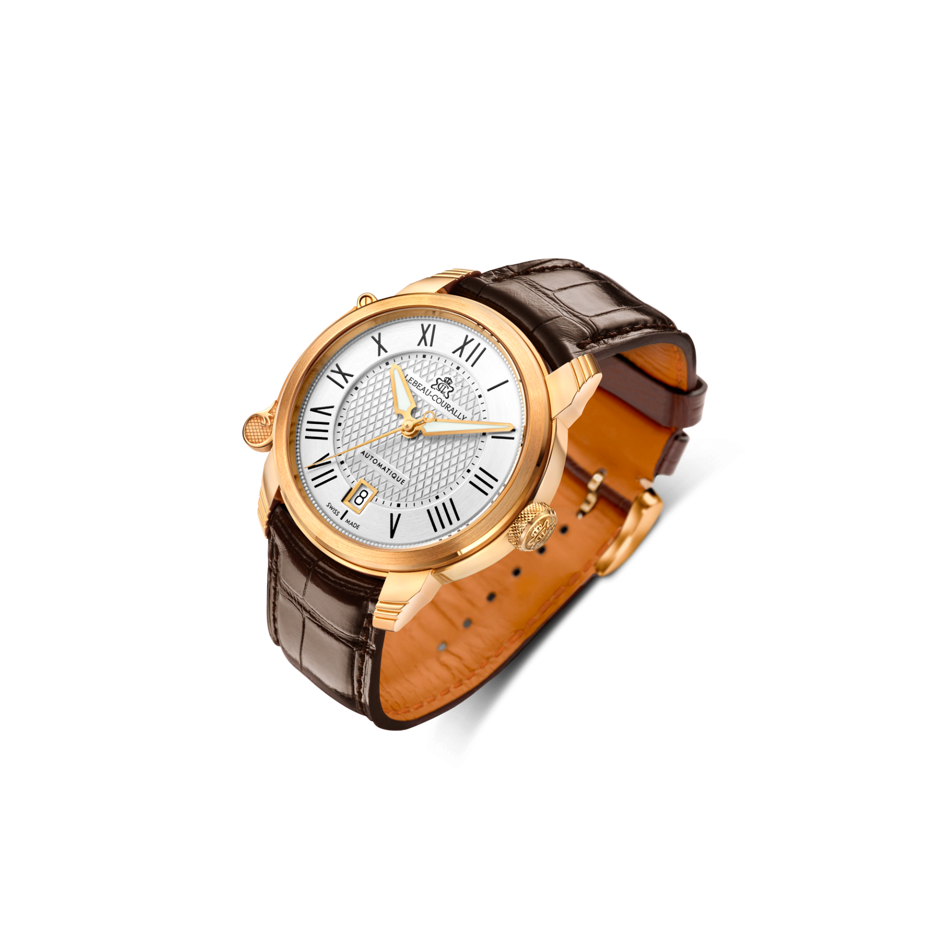 Lebeau Courally Le Marquis 38 mm — luxe horloge, Datumaanduiding