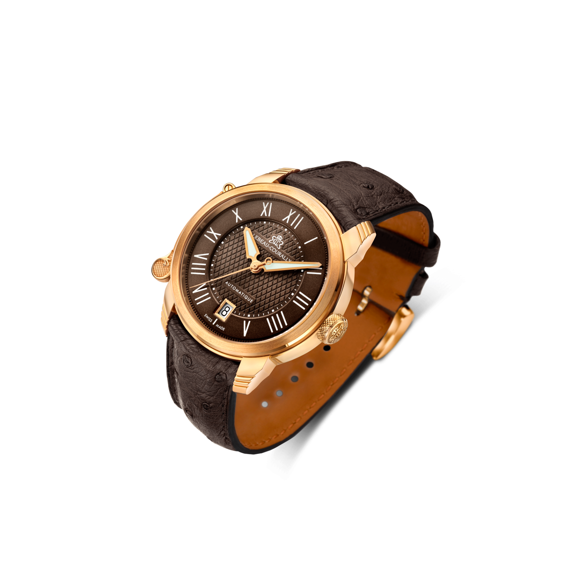 Lebeau Courally Le Marquis 38 mm Rosé goud — luxe horloge