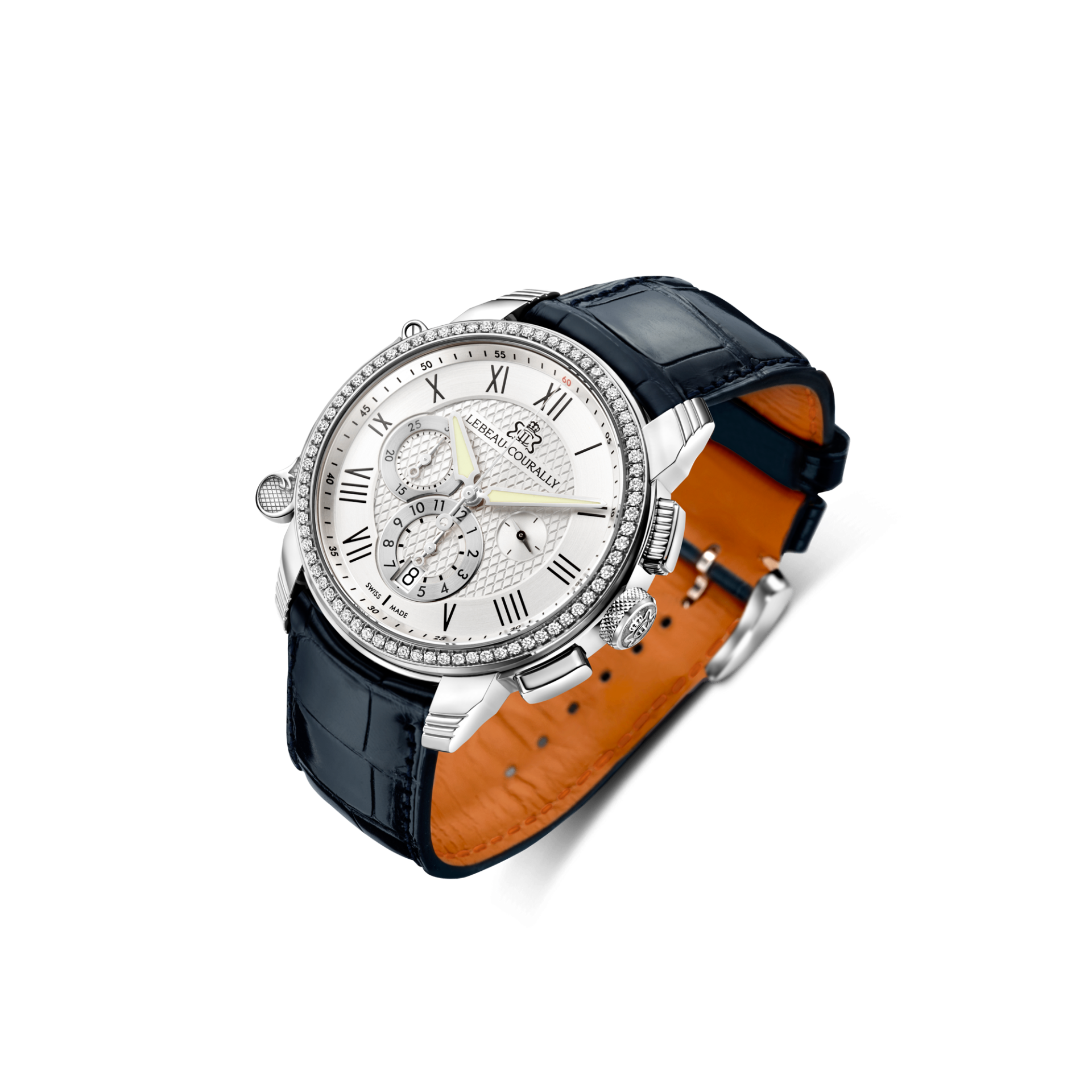 Lebeau Courally L'Archiduc Wit goud bezel diamant — luxe horloge