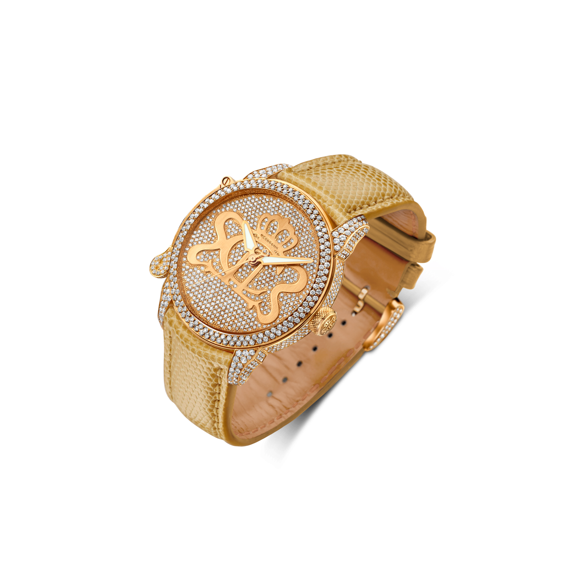Lebeau Courally Le Marquis 38 mm Rosé goud diamant special edition — luxe horloge