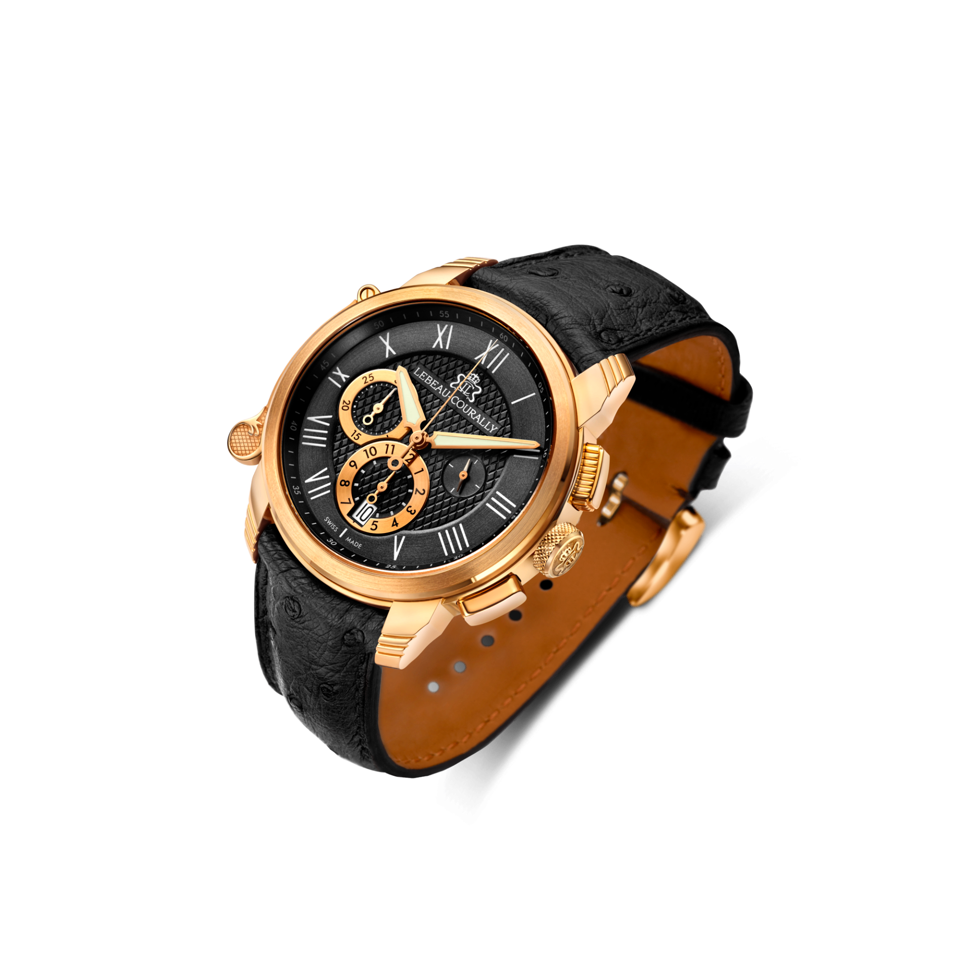 Lebeau Courally L'Archiduc Rosé goud — luxe horloge