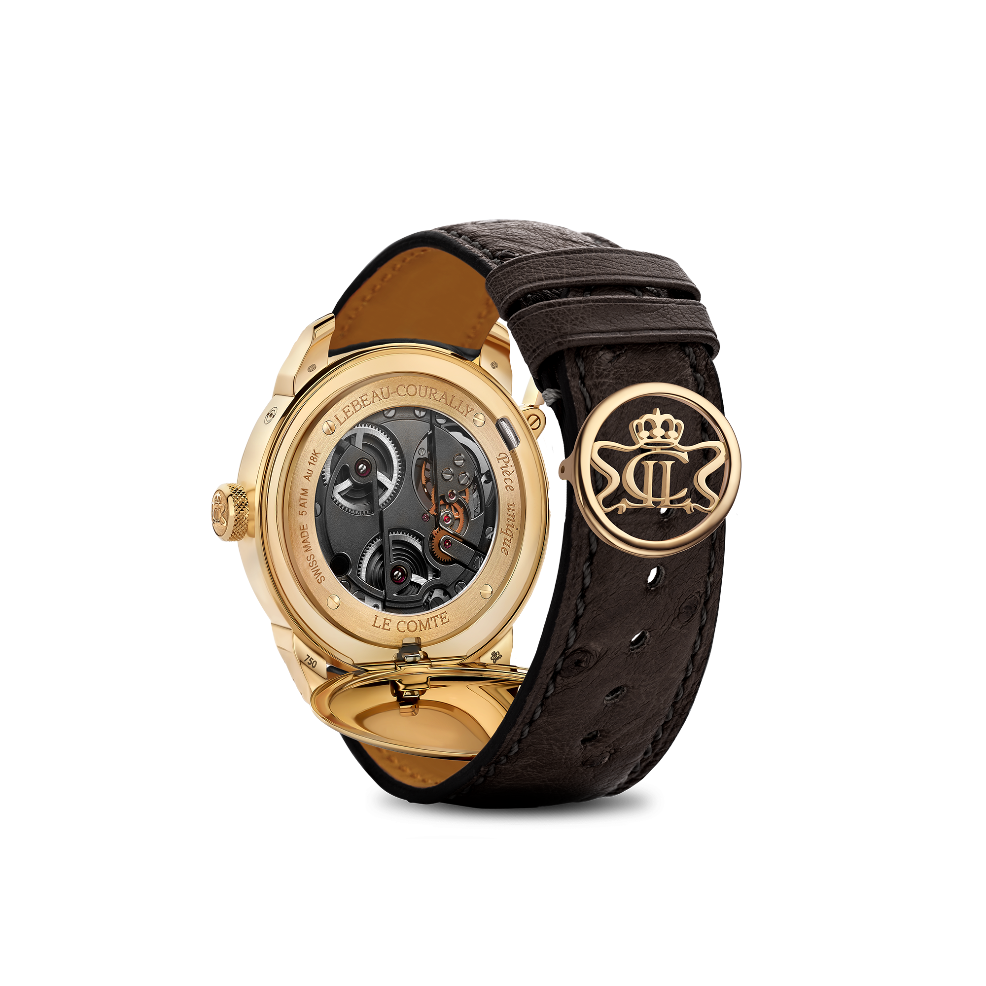 Lebeau Courally Le Tourbillon Rosé goud silver dial — luxe horloge