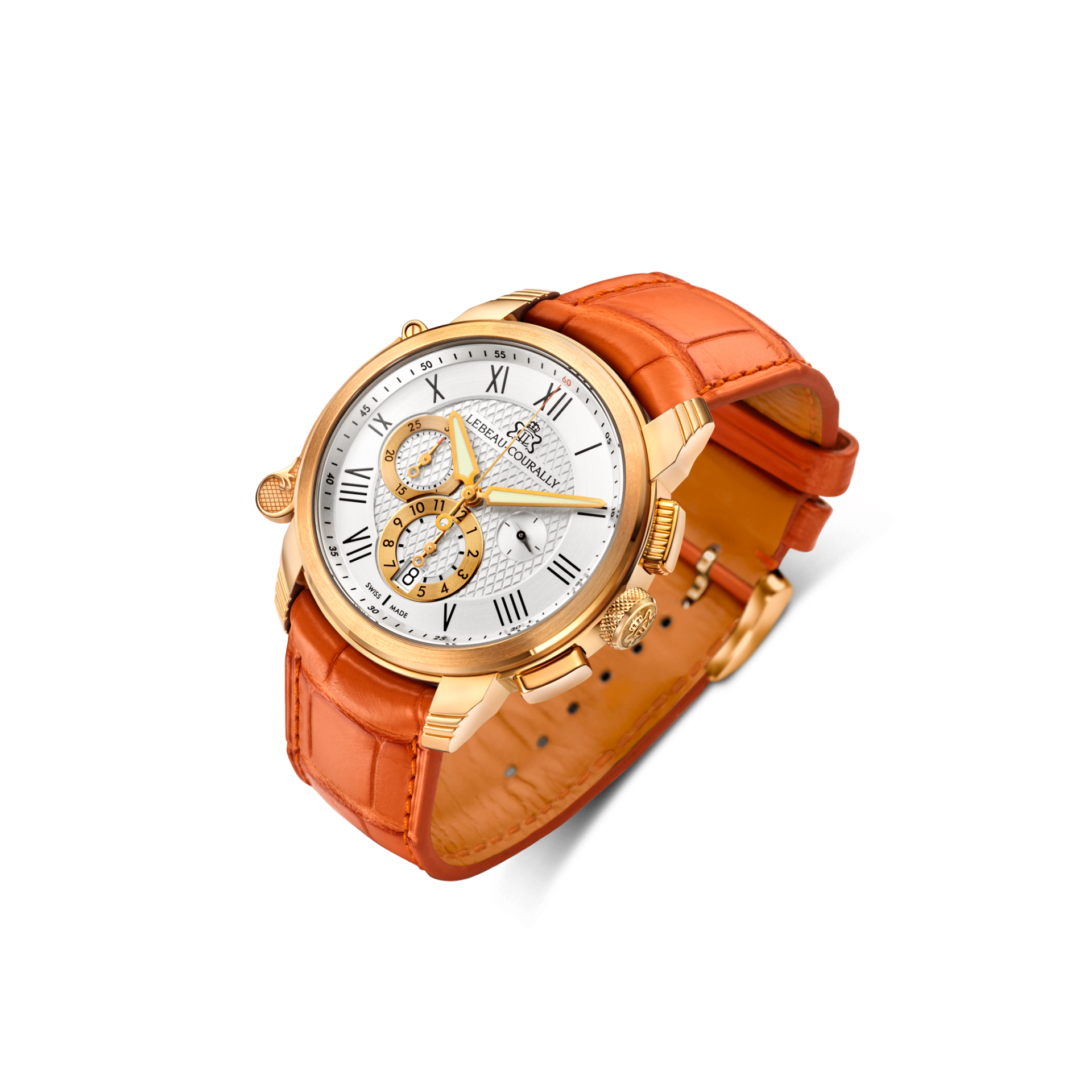Lebeau Courally L'Archiduc Rosé goud — luxe horloge
