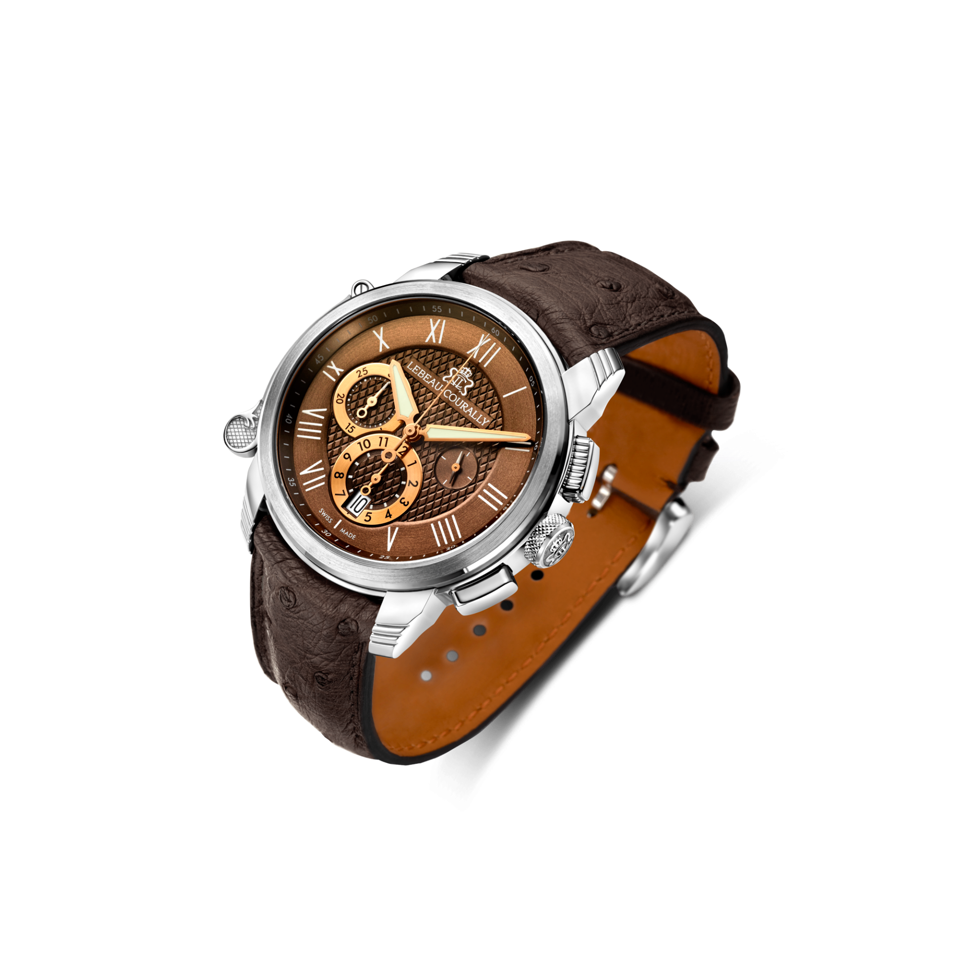 Lebeau Courally L'Archiduc Wit goud — luxe horloge