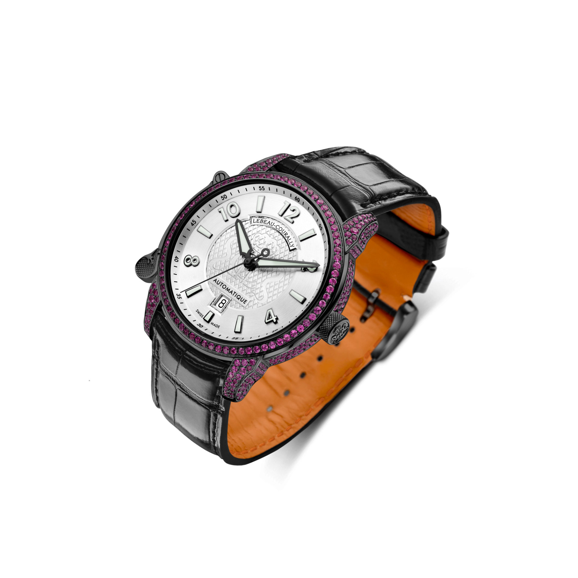 Lebeau Courally Le Dauphin 43 mm Rhodium full diamant — luxe horloge