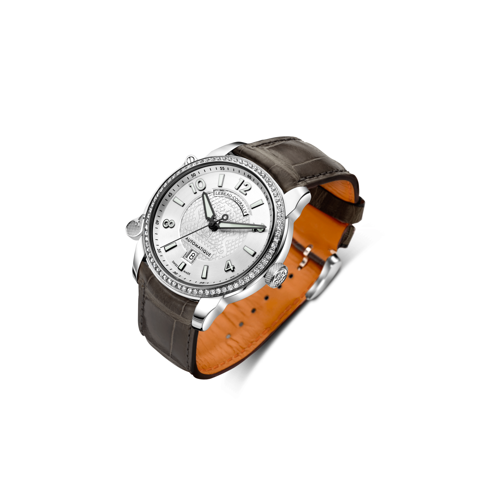 Lebeau Courally Le Dauphin 38 mm Bezel diamant — luxe horloge