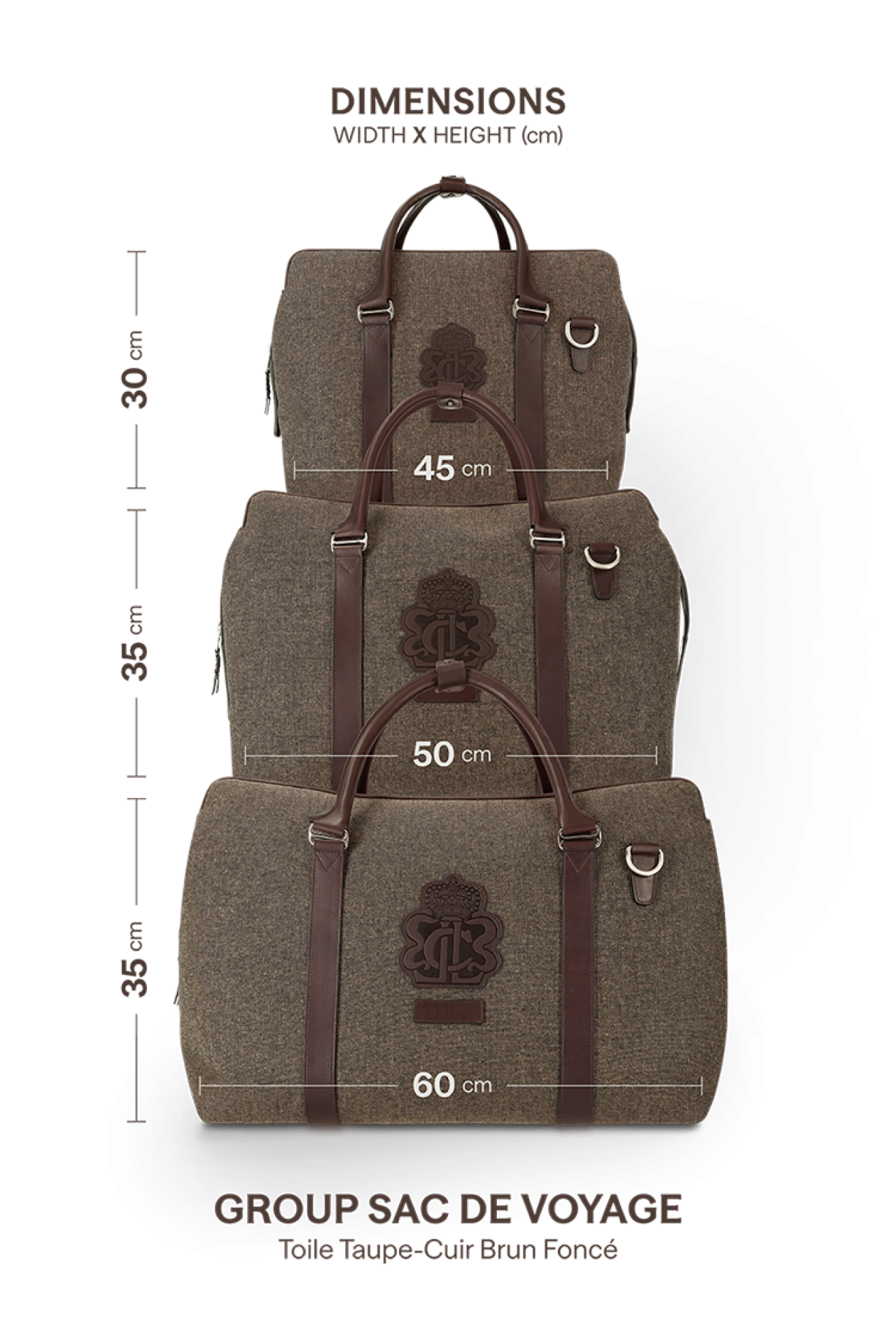 Lebeau Courally reistas — drie formaten 45×30, 50×35 en 60×35 cm