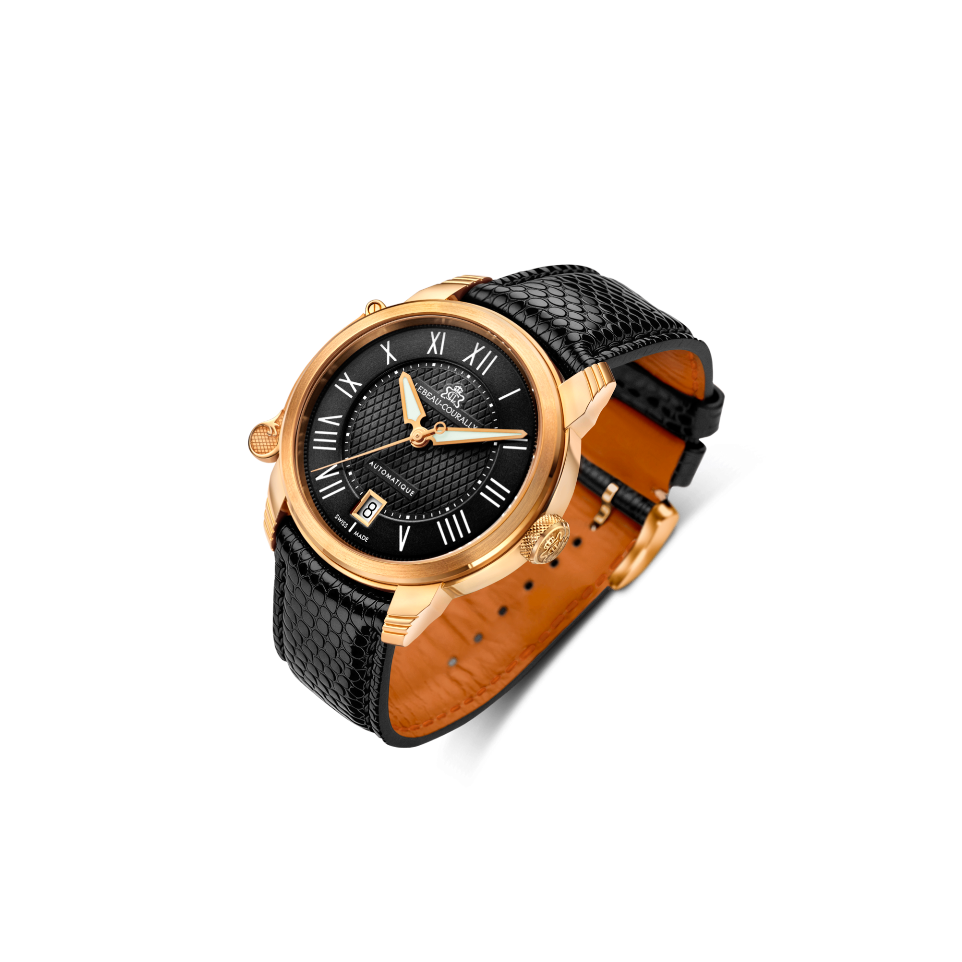 Lebeau Courally Le Marquis 38 mm Rosé goud — luxe horloge