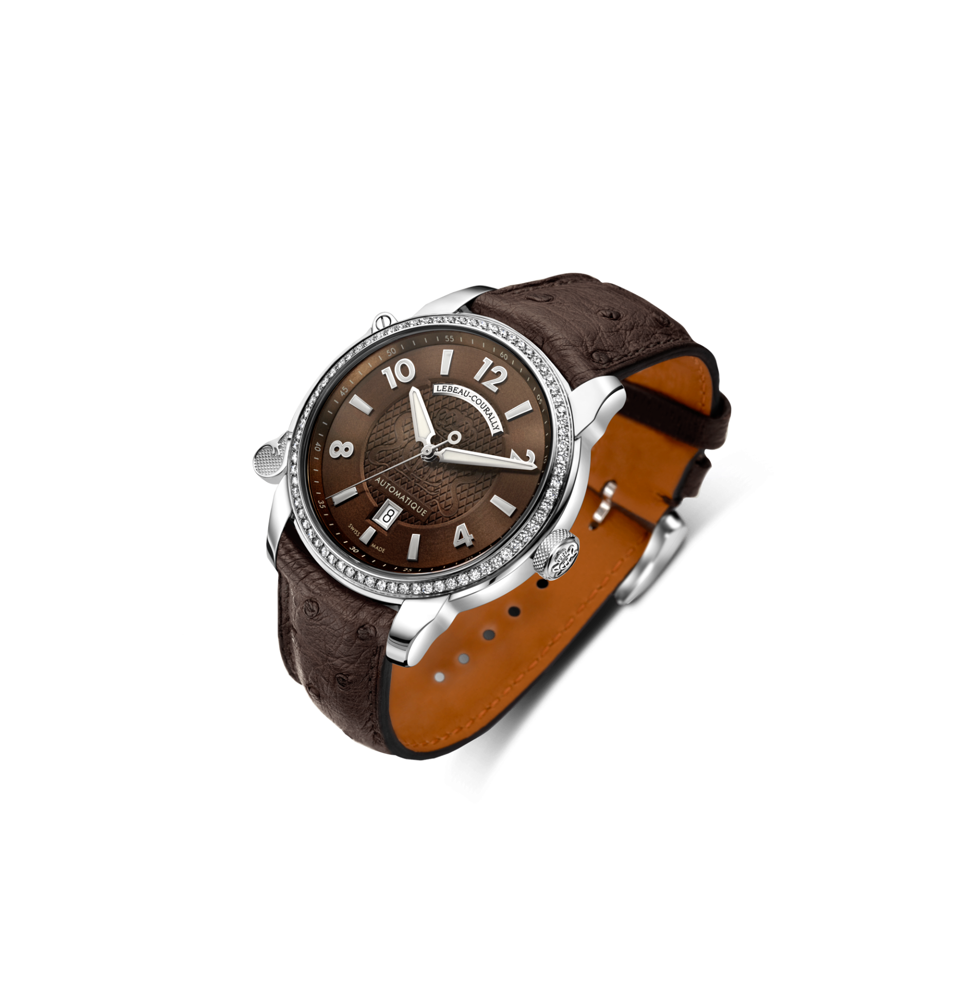 Lebeau Courally Le Dauphin 38 mm Bezel diamant — luxe horloge